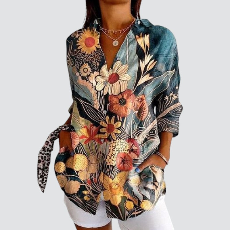 Astrid™ | Artistic Flower Blouse