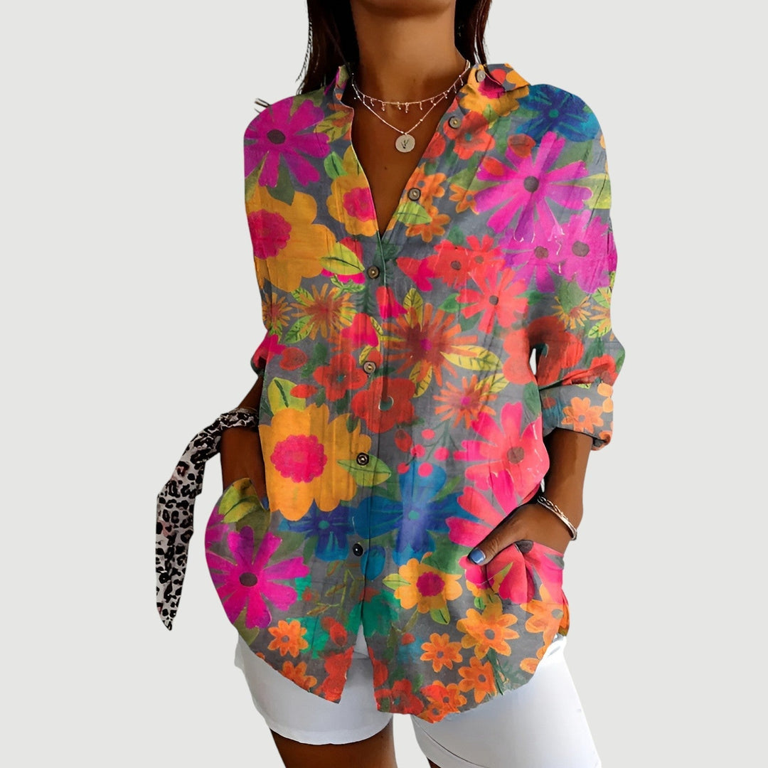 Elva™ | Artistic Flower Blouse