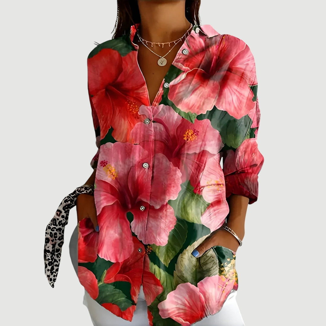 Thea™ | Artistic Flower Blouse