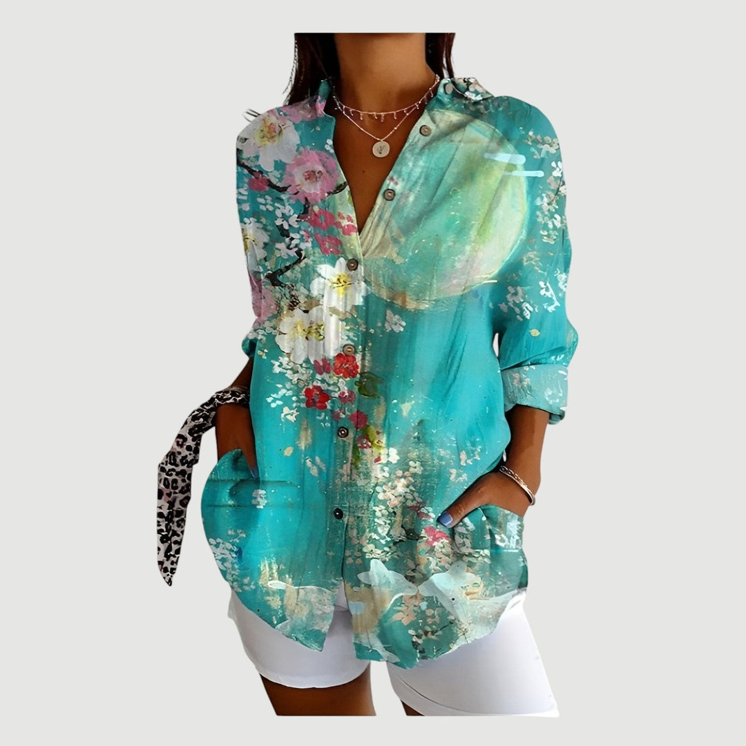 Ella™ | Artistic Flower Blouse
