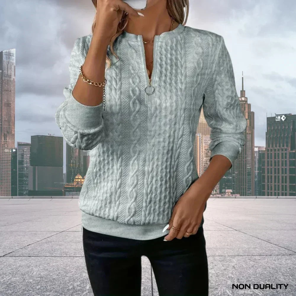 Gina - Non-Duality Zip-Up Sweater
