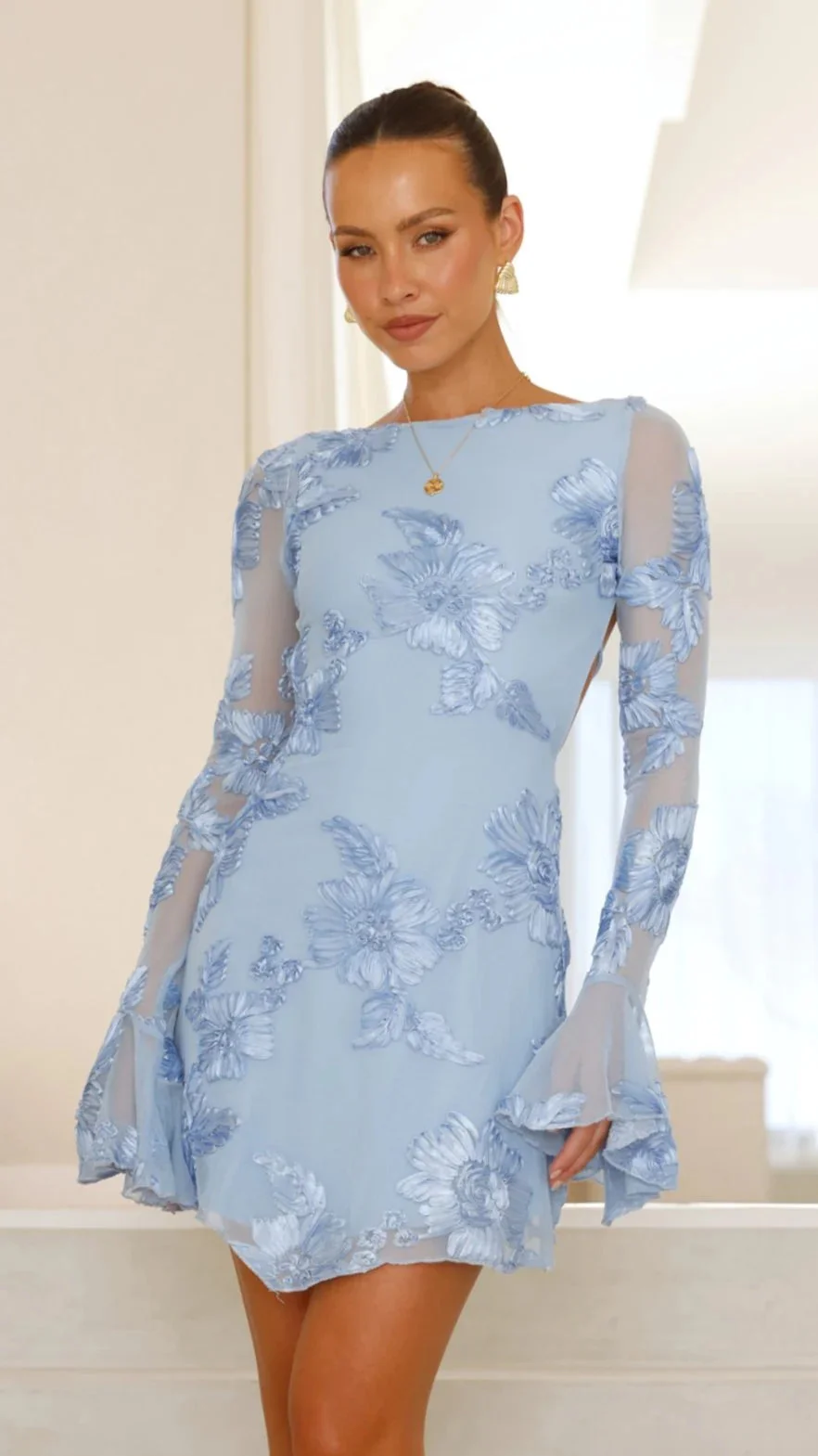Zuri - Backless Printed Mini Dress