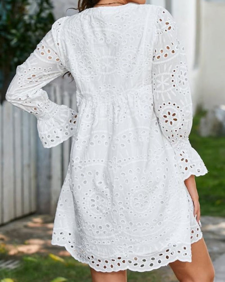 Raegan - Elegant Hollow-Out Midi Dress