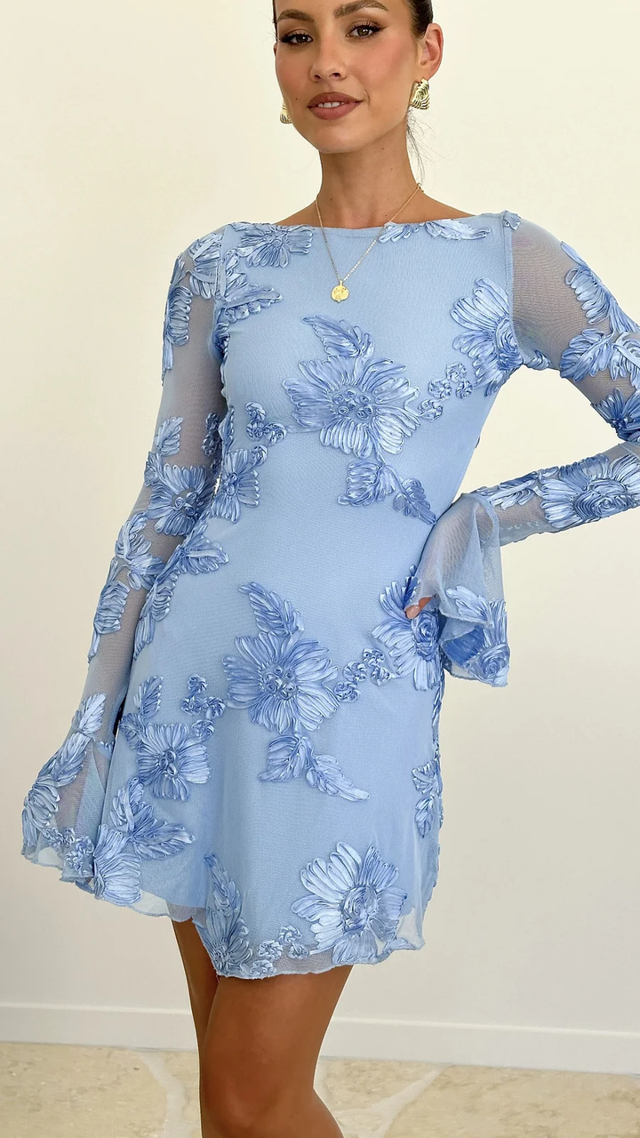 Zuri - Backless Printed Mini Dress