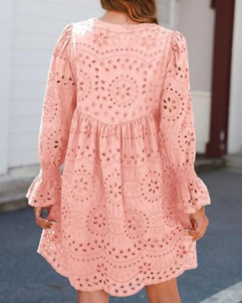 Raegan - Elegant Hollow-Out Midi Dress