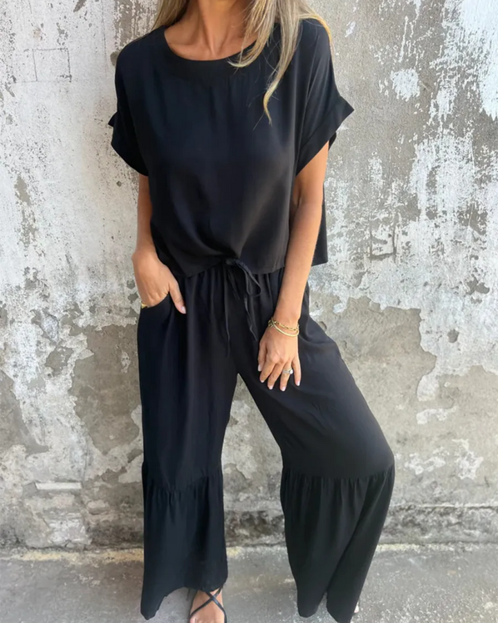 Brinley - Chic Cotton Linen Two-Piece Set