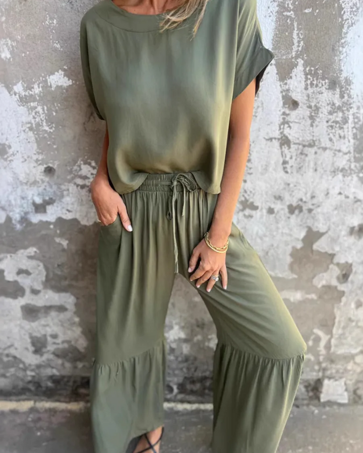 Brinley - Chic Cotton Linen Two-Piece Set