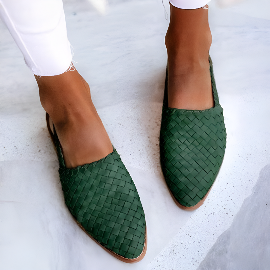 Noelle - Artisan Woven Flat Sandals