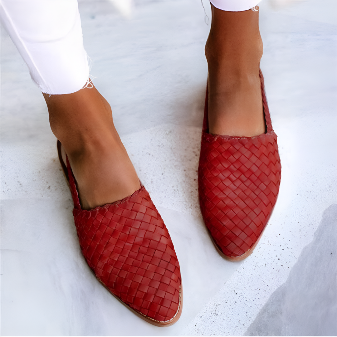 Noelle - Artisan Woven Flat Sandals