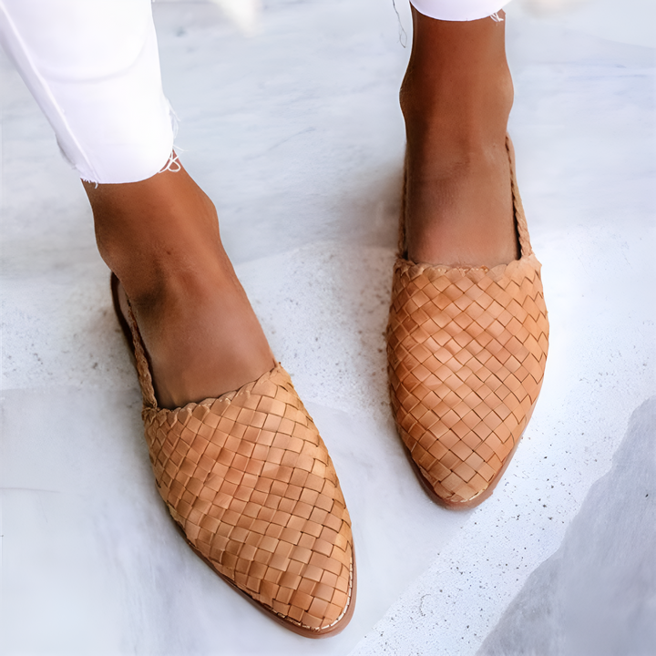 Noelle - Artisan Woven Flat Sandals