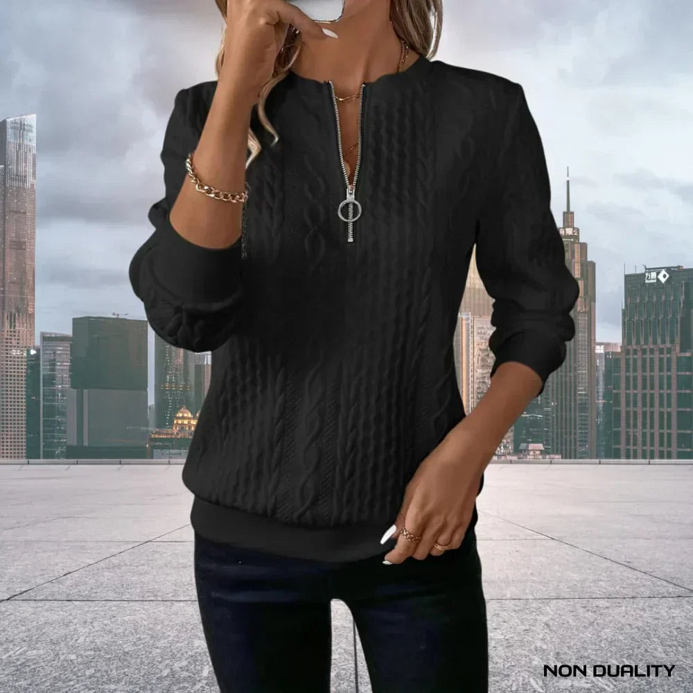 Gina - Non-Duality Zip-Up Sweater