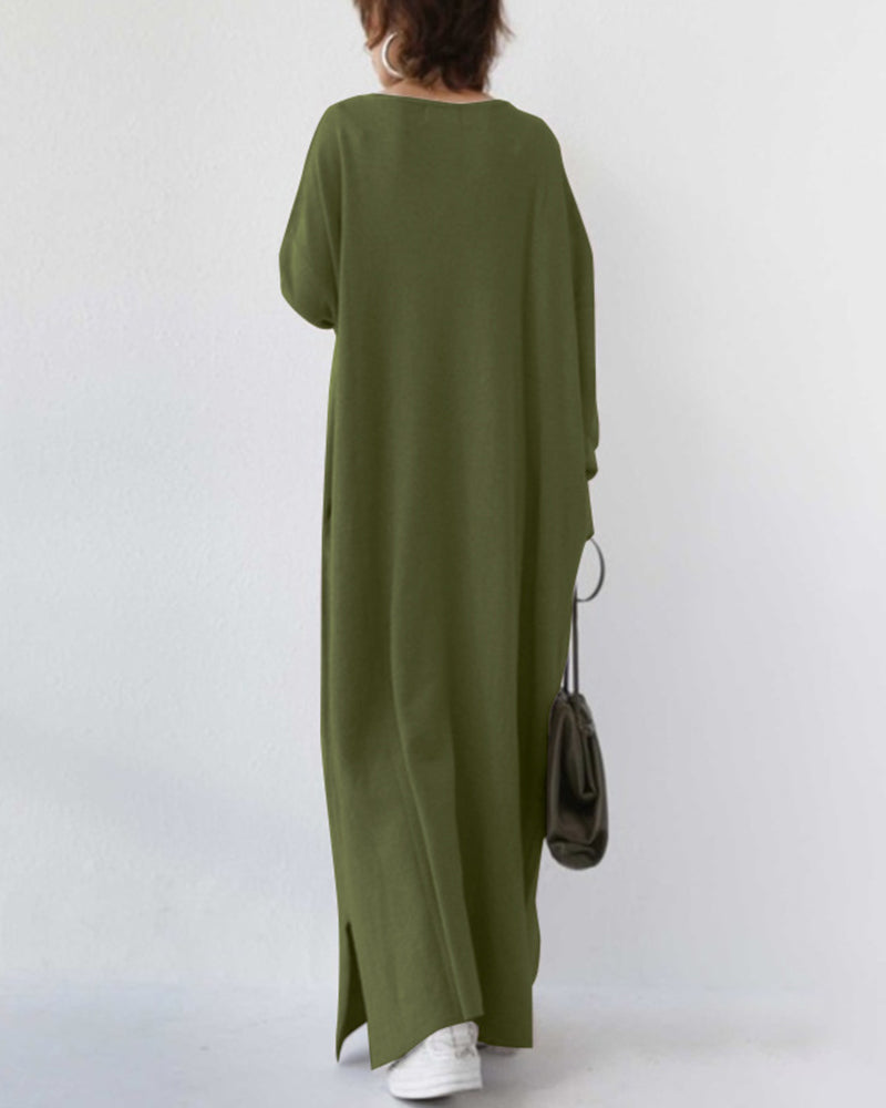 Eudora - Elegant Casual V-Neck Dress