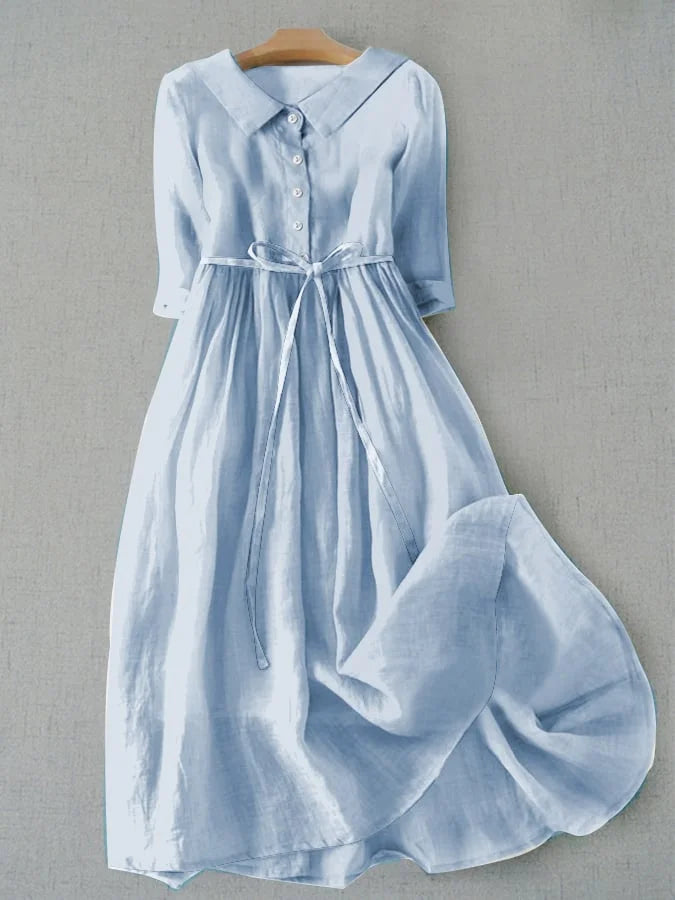 Ainsley – Elegant Cotton Linen Dress