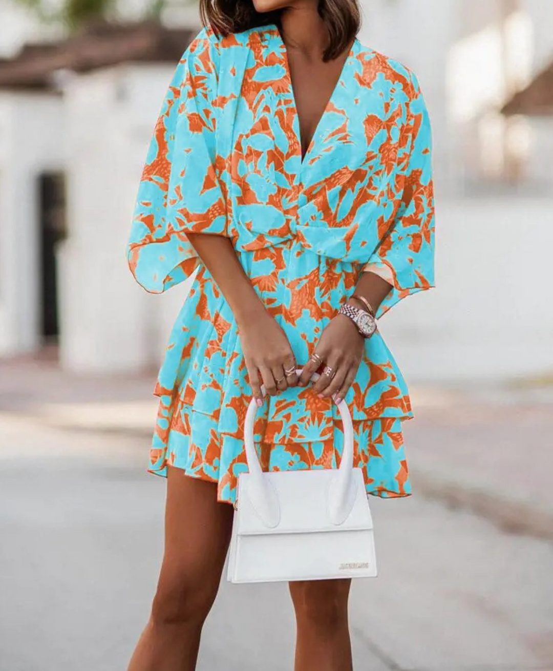 Gloria - Bohemian Floral Mini Dress