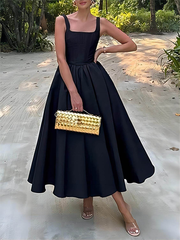 Freya - Elegant A-Line Midi Dress