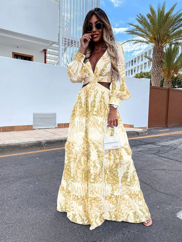 Carmen - V-Neck Maxi Dress