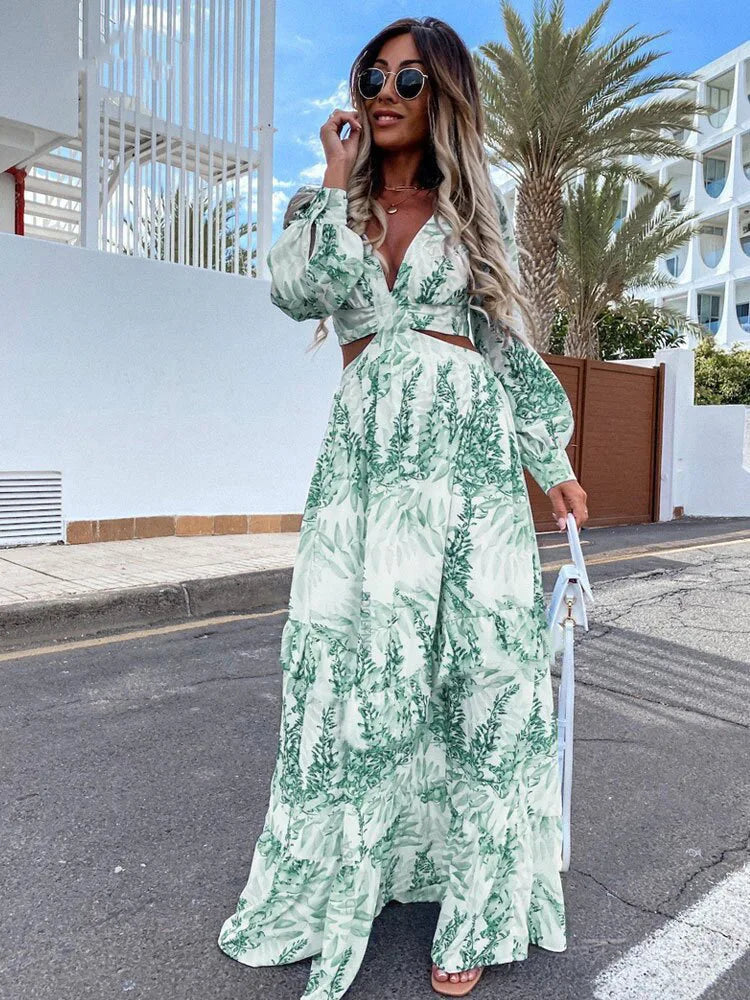 Carmen - V-Neck Maxi Dress