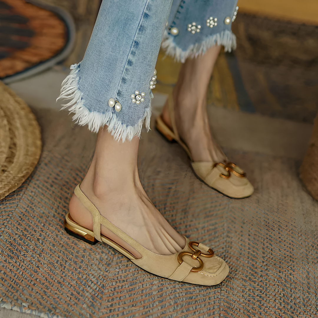 Opal - Orthopedic Leather Buckle Sandals