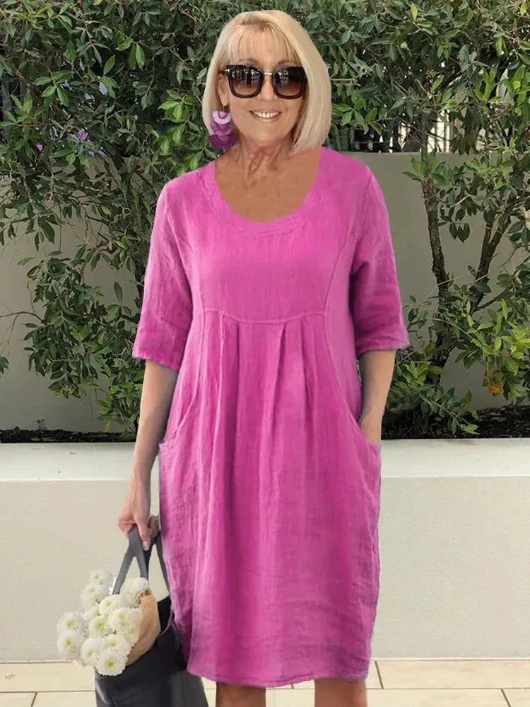 Renée | Midi Dress Tunic with Pockets