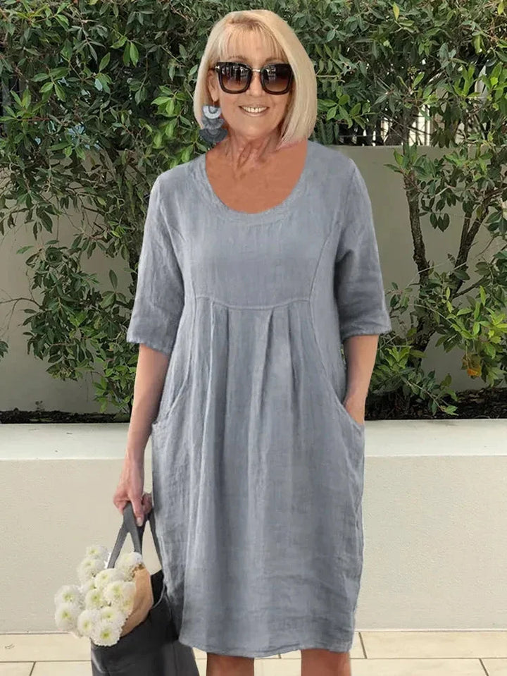 Renée | Midi Dress Tunic with Pockets