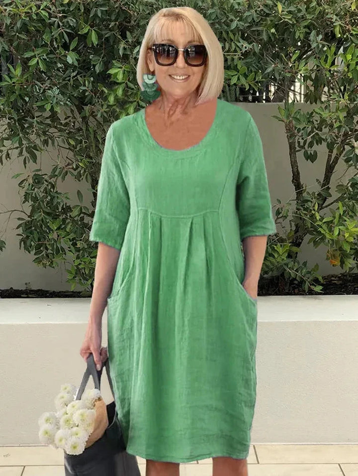 Renée | Midi Dress Tunic with Pockets