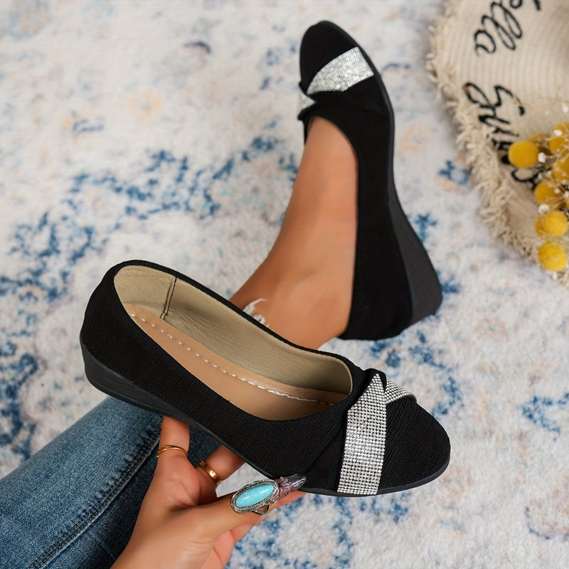Olivine™ - TRENDY HEEL SHOES WITH RHINESTONES