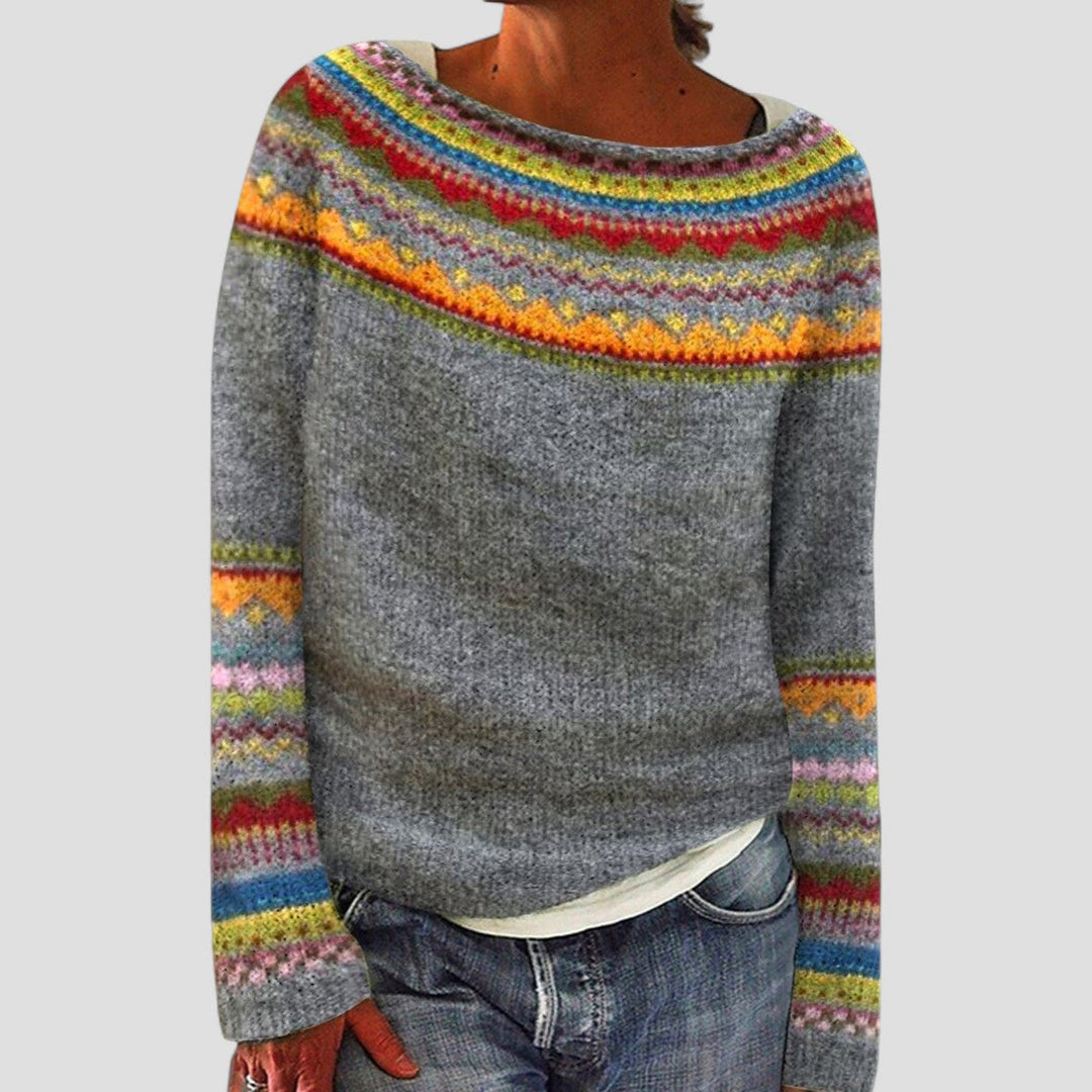 Sienna | Women Patterned Knitted Sweater | Relaxed Fit & Warm